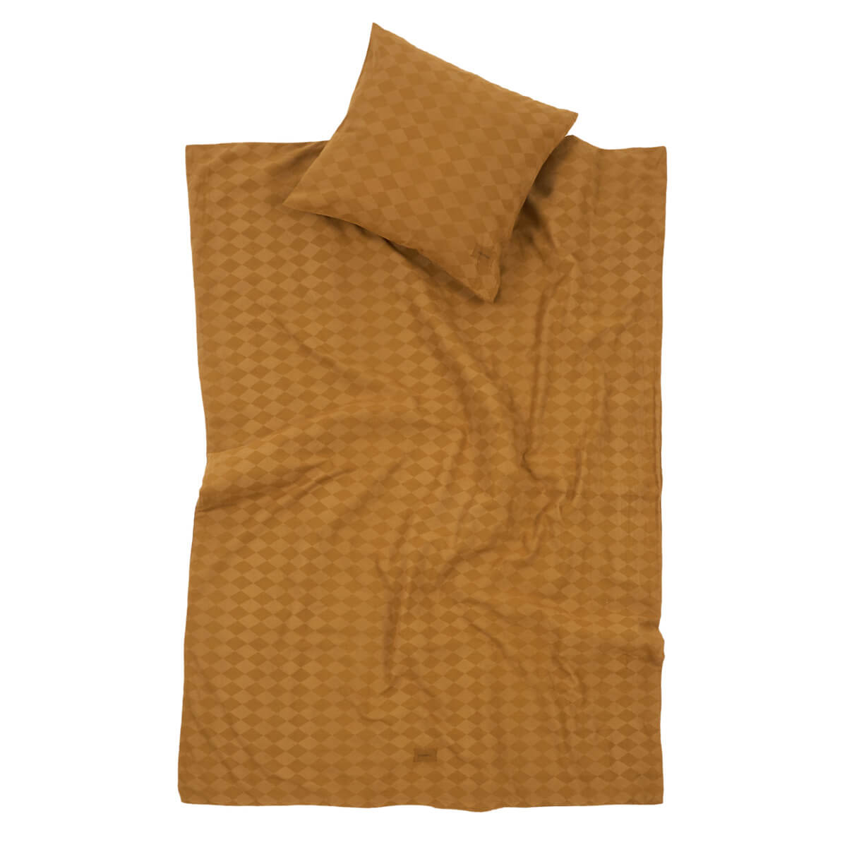 Funda nórdica 100x140cm VIBES Nobodinoz mustard harlequin