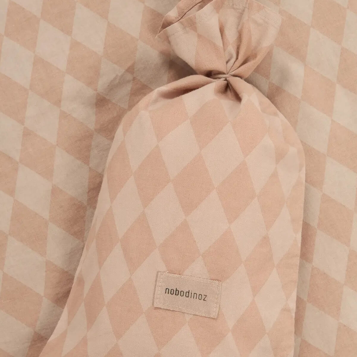 Funda nórdica 100x140cm VIBES Nobodinoz pink harlequin