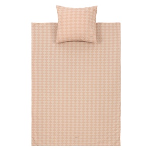 Funda nórdica 100x140cm VIBES Nobodinoz pink harlequin