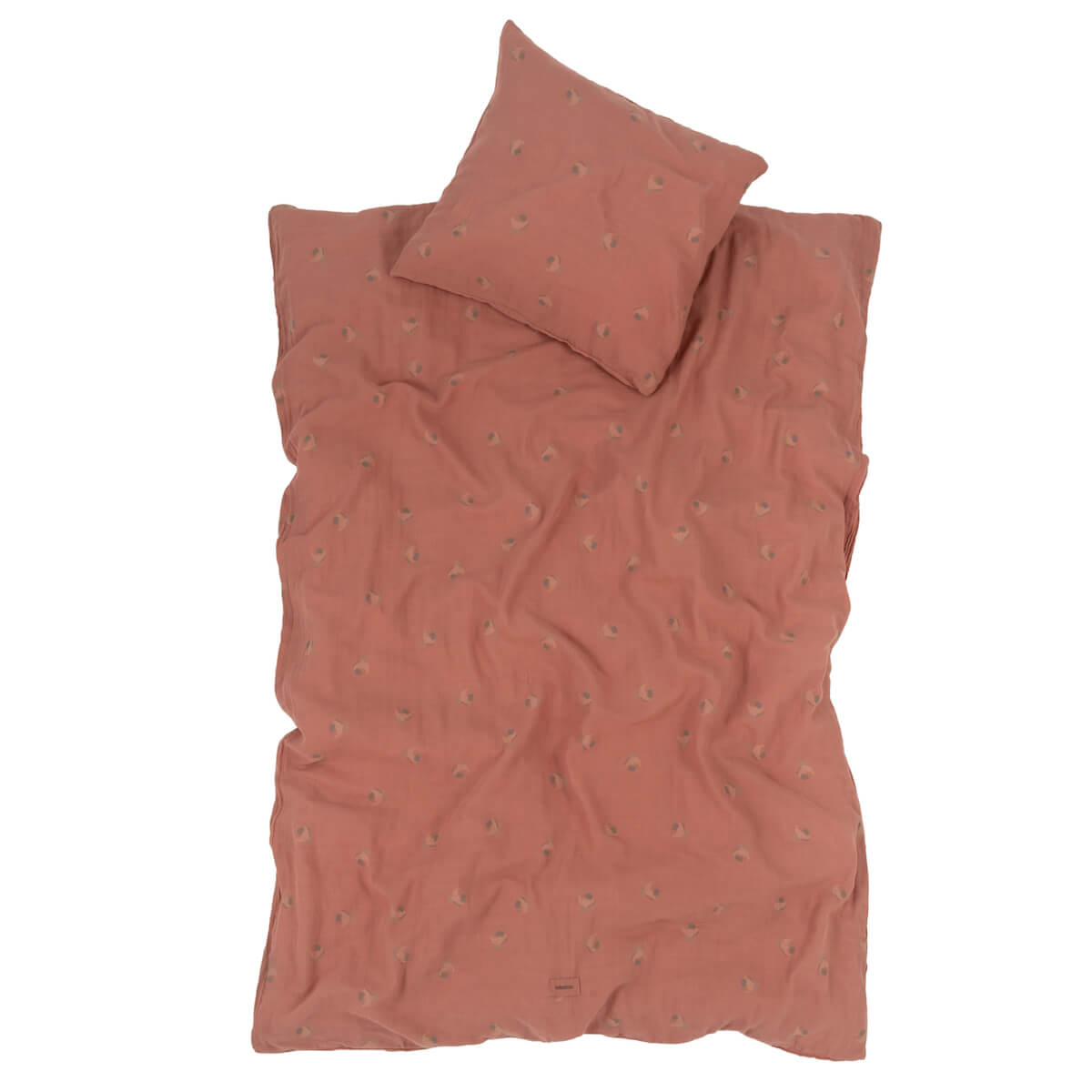Funda nórdica 100x140cm WABI-SABI Nobodinoz Blossom rosewood