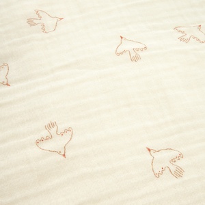 Funda nórdica 100x140cm WABI-SABI Nobodinoz brown hoshi birds