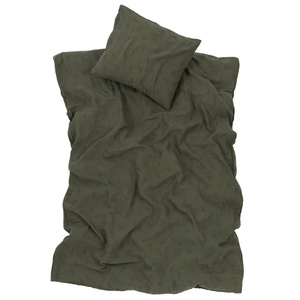 Funda nórdica 100x140cm WABI-SABI Nobodinoz Flore vetiver