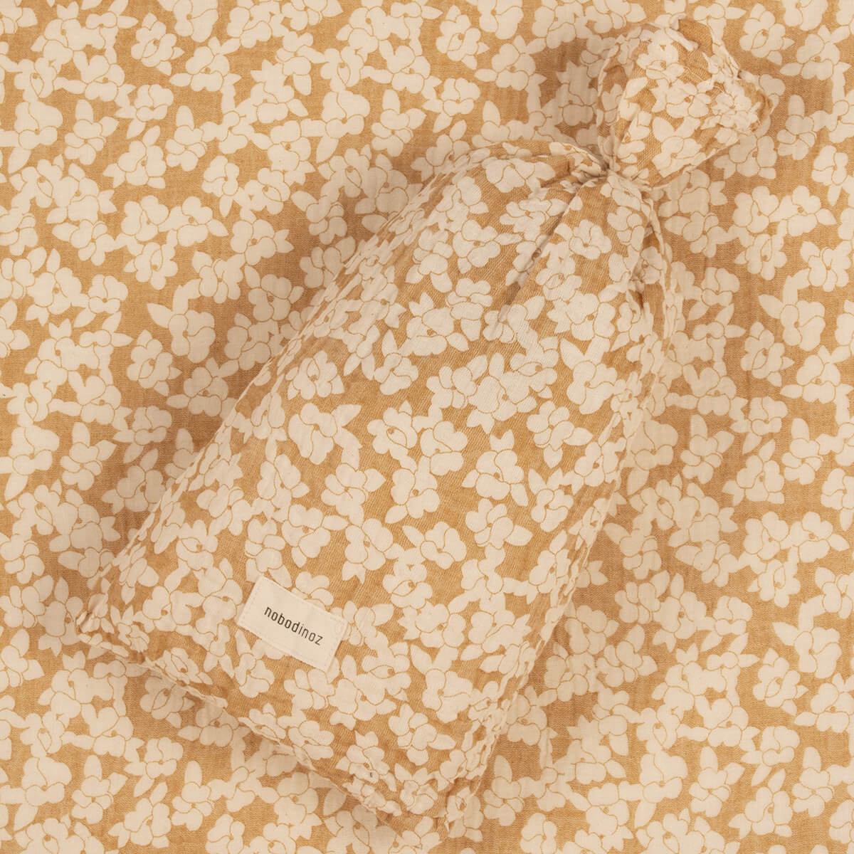 Funda nórdica 100x140cm WABI-SABI Nobodinoz golden brown sakura