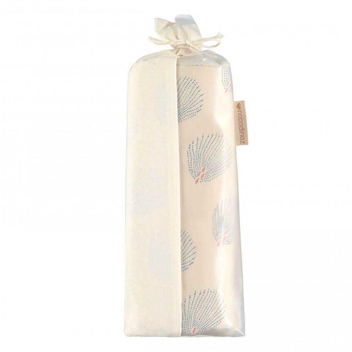 Funda nórdica 100x150cm HIMALAYA Nobodinoz blue gatsby-cream