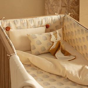 Funda nórdica 100x150cm HIMALAYA Nobodinoz blue gatsby-cream