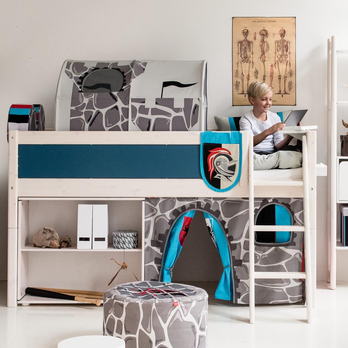 Funda nórdica 140x200 funda cojín 60x63 CABALLEROS Flexa multi gris