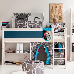 Funda nórdica 140x200 funda cojín 60x63 CABALLEROS Flexa multi gris