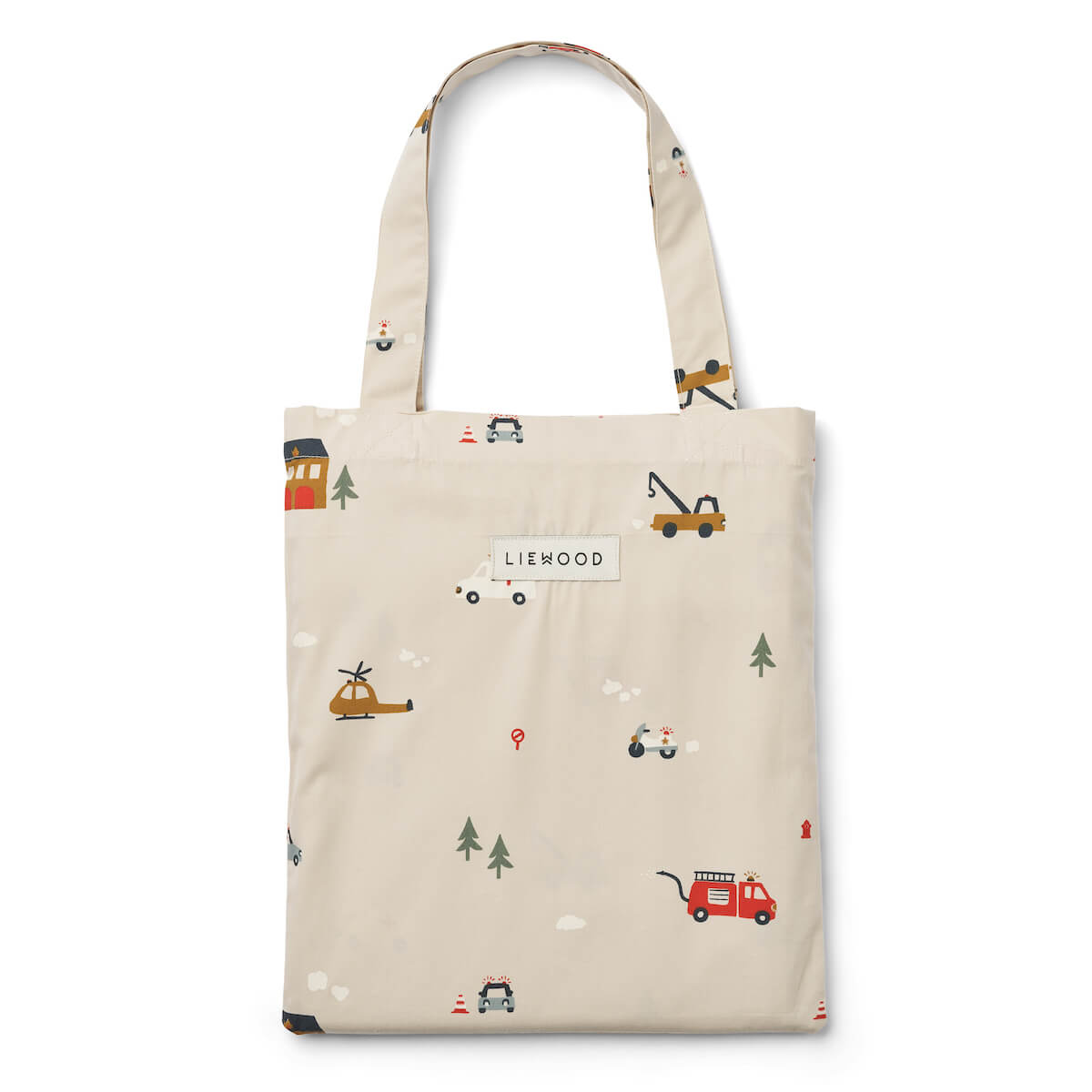 Funda nórdica 140x200cm CARL Liewood Emergency vehicle sandy