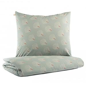 Funda nórdica 150x200cm HIMALAYA Nobodinoz white gatsby-antique green |  Abitare Kids