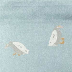Funda nórdica DUCKS azul beige 100x140cm y funda de almohada 40x40cm