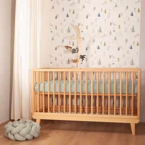 Funda nórdica DUCKS azul beige 100x140cm y funda de almohada 40x40cm
