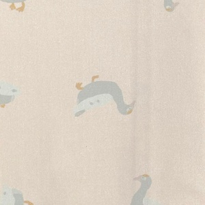 Funda nórdica DUCKS beige azul 100x140cm y funda de almohada 40x40cm