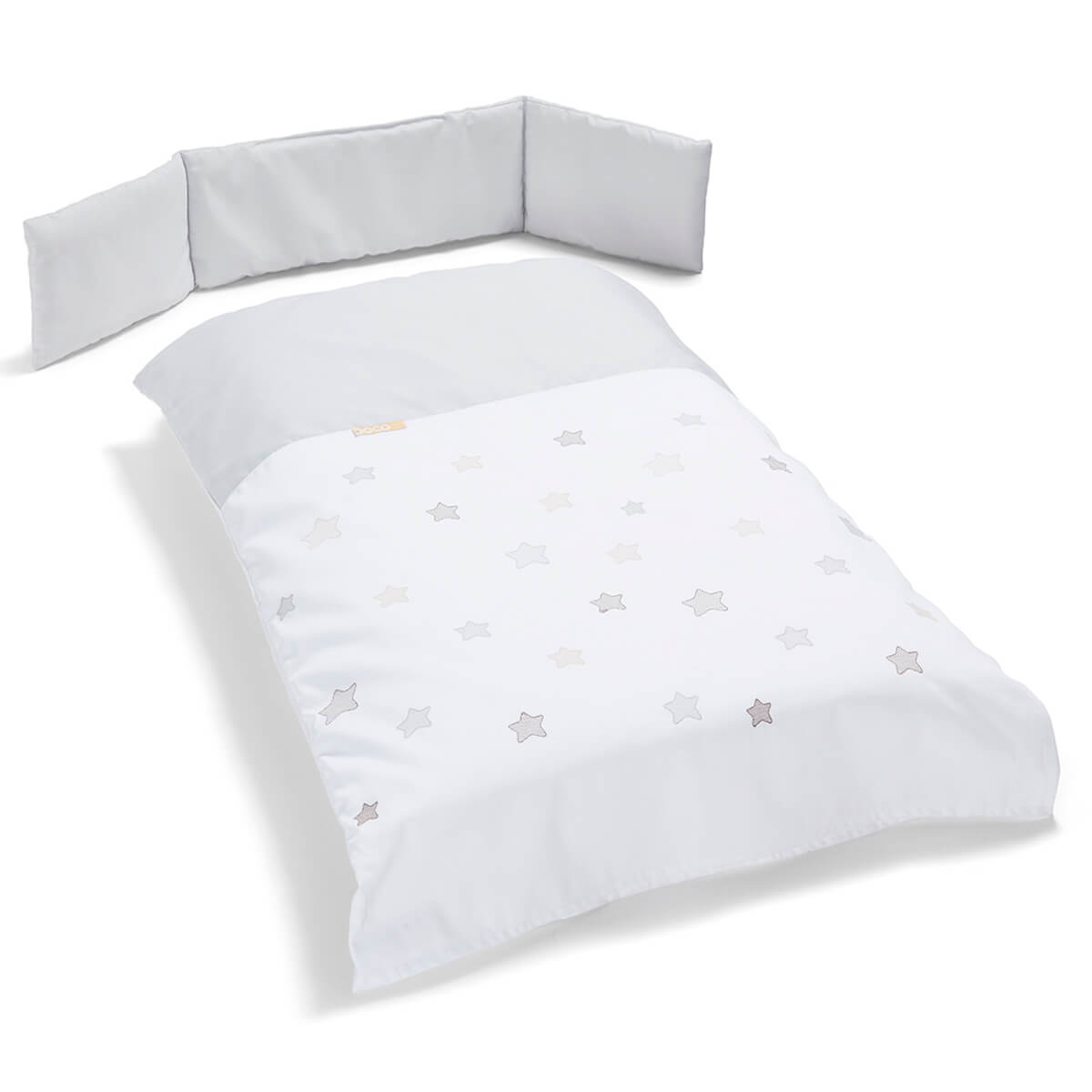 Funda nórdica-protector 50x90cm DOCO Star Cotinfant gris