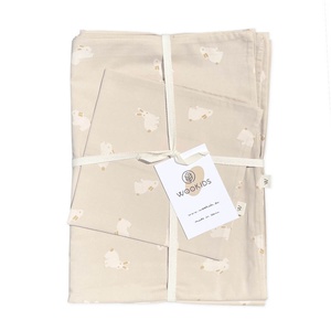 Funda nórdica RABBITS beige 100x140cm y funda de almohada 40x40cm