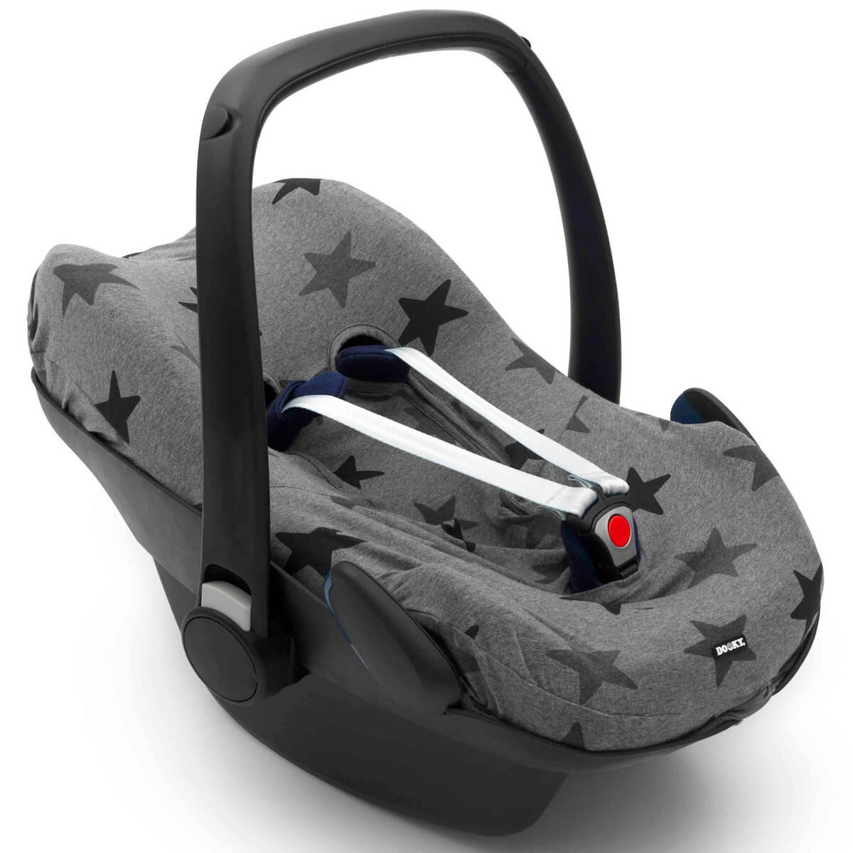 Funda silla auto 0+ Dooky gris estrellas