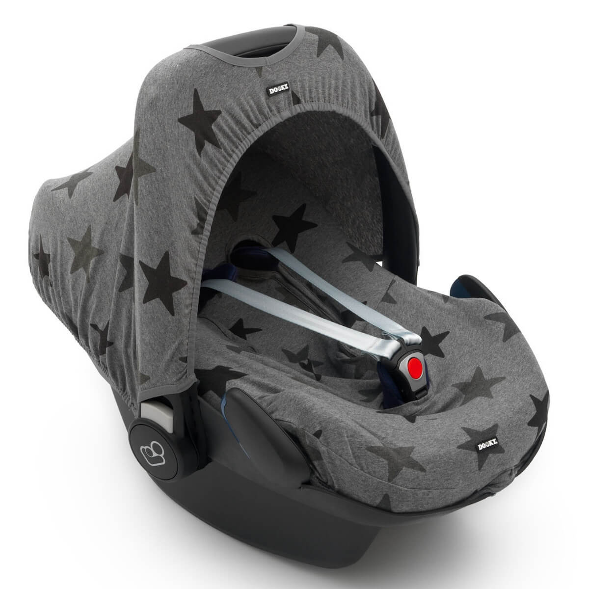 Funda silla auto 0+ Dooky gris estrellas