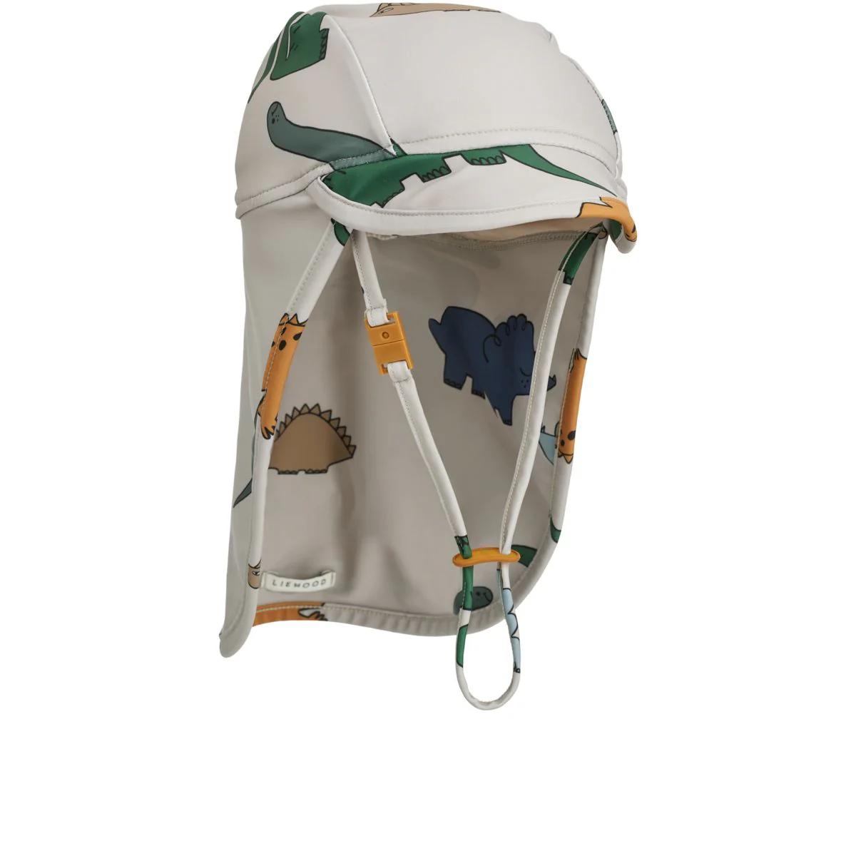 Gorra solapa cuello 6-9m CECILIA Liewood Dinosaurs mist