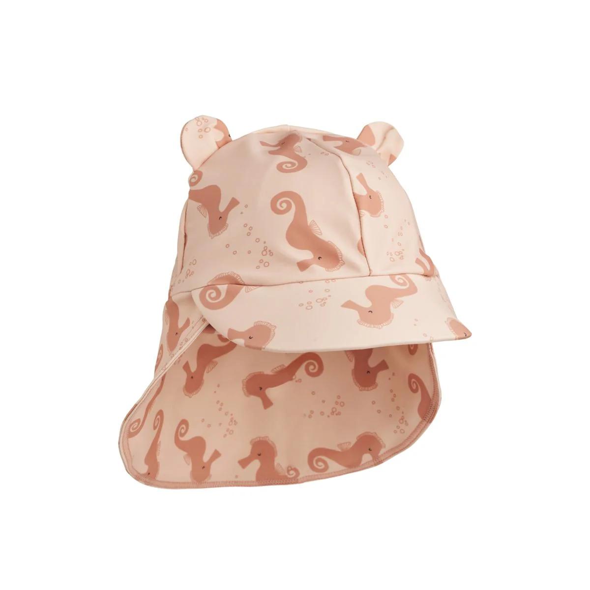 Gorra solapa-cuello SENIA 3-6m Liewood Seahorse apple blossom