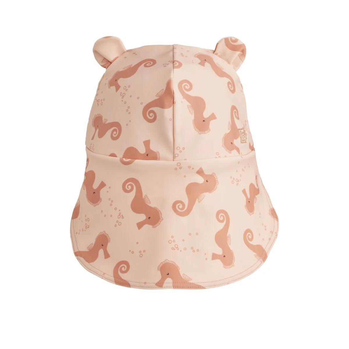 Gorra solapa-cuello SENIA 6-9m Liewood Seahorse apple blossom