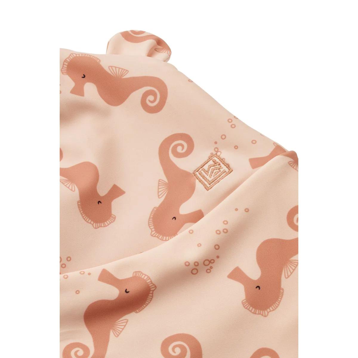 Gorra solapa-cuello SENIA 6-9m Liewood Seahorse apple blossom