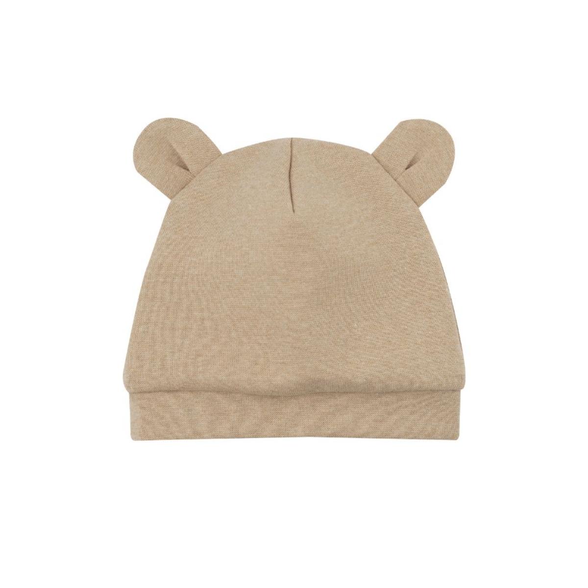Gorro bebé 38-40cm Teddy NOOS Wooly Organic canalé light brown