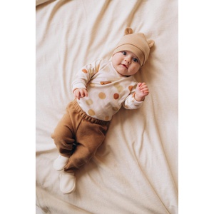 Gorro bebé 38-40cm Teddy NOOS Wooly Organic canalé light brown