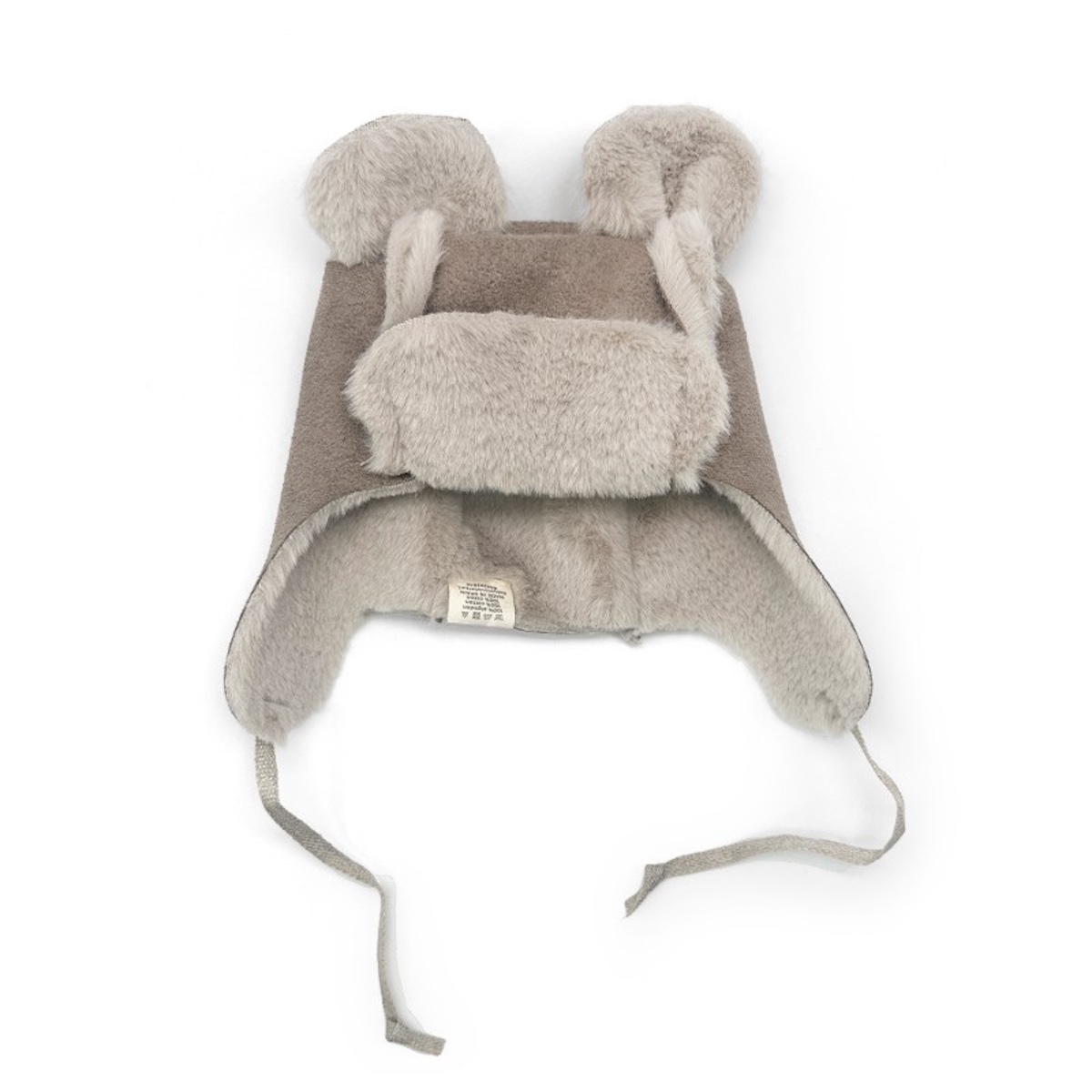 Gorro talla 0-1  TEDDY ESKIMO Babyshower suede almond