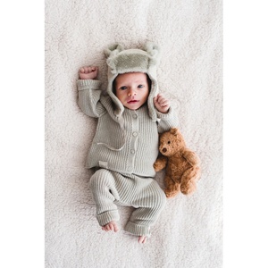 Gorro talla 1-3 TEDDY ESKIMO Babyshower suede dune