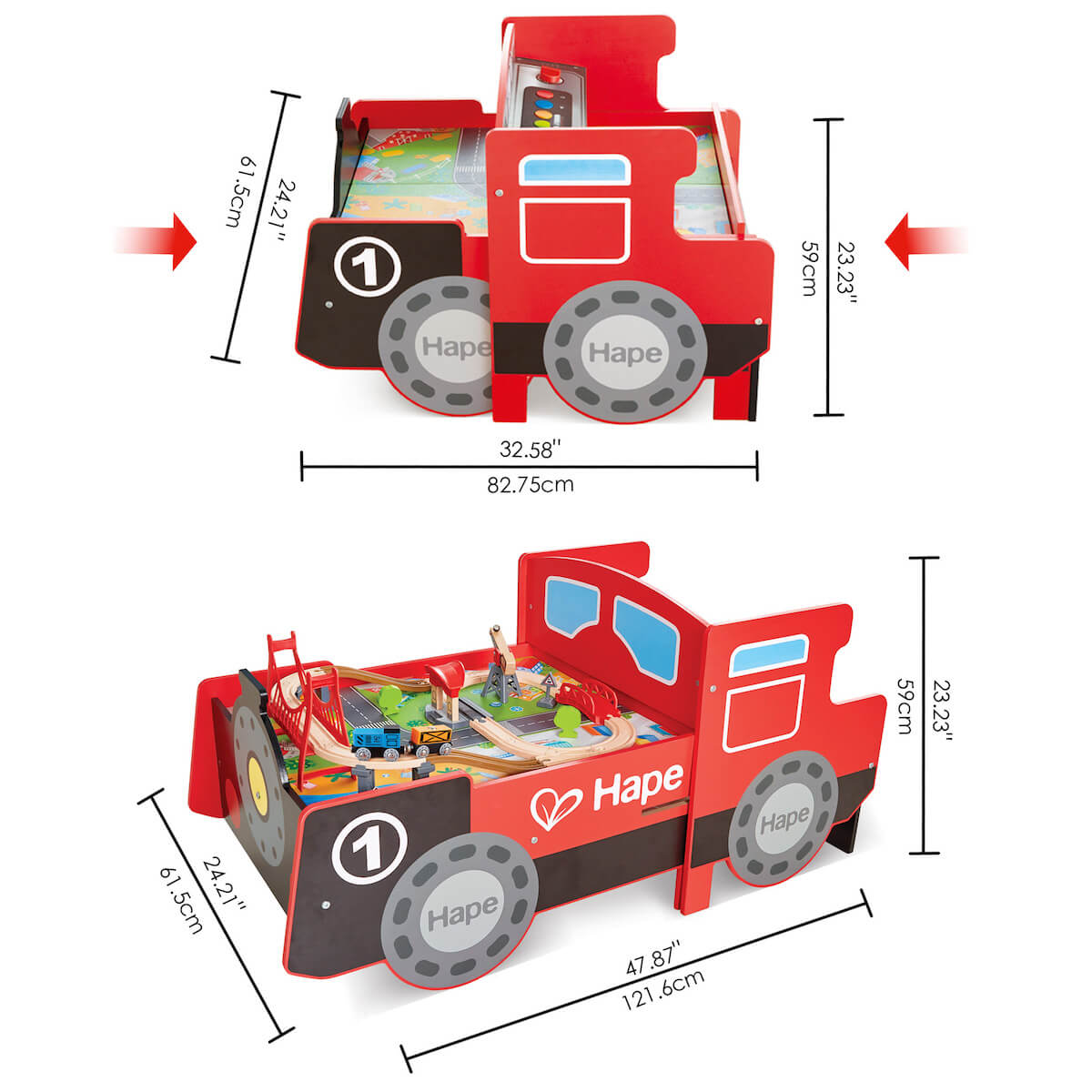 Gran circuito tren-mesa LOCOMOTIVE Hape