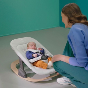 Hamaca GIRAFFE Bugaboo madera neutra-blanco polar
