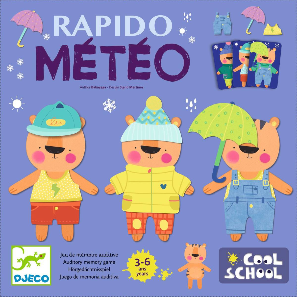 Juego memoria Rapido Météo COOL SCHOOL Djeco