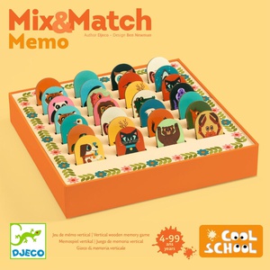 Juego memoria vertical Mix&match COOL SCHOOL Djeco