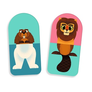 Juego memoria vertical Mix&match COOL SCHOOL Djeco