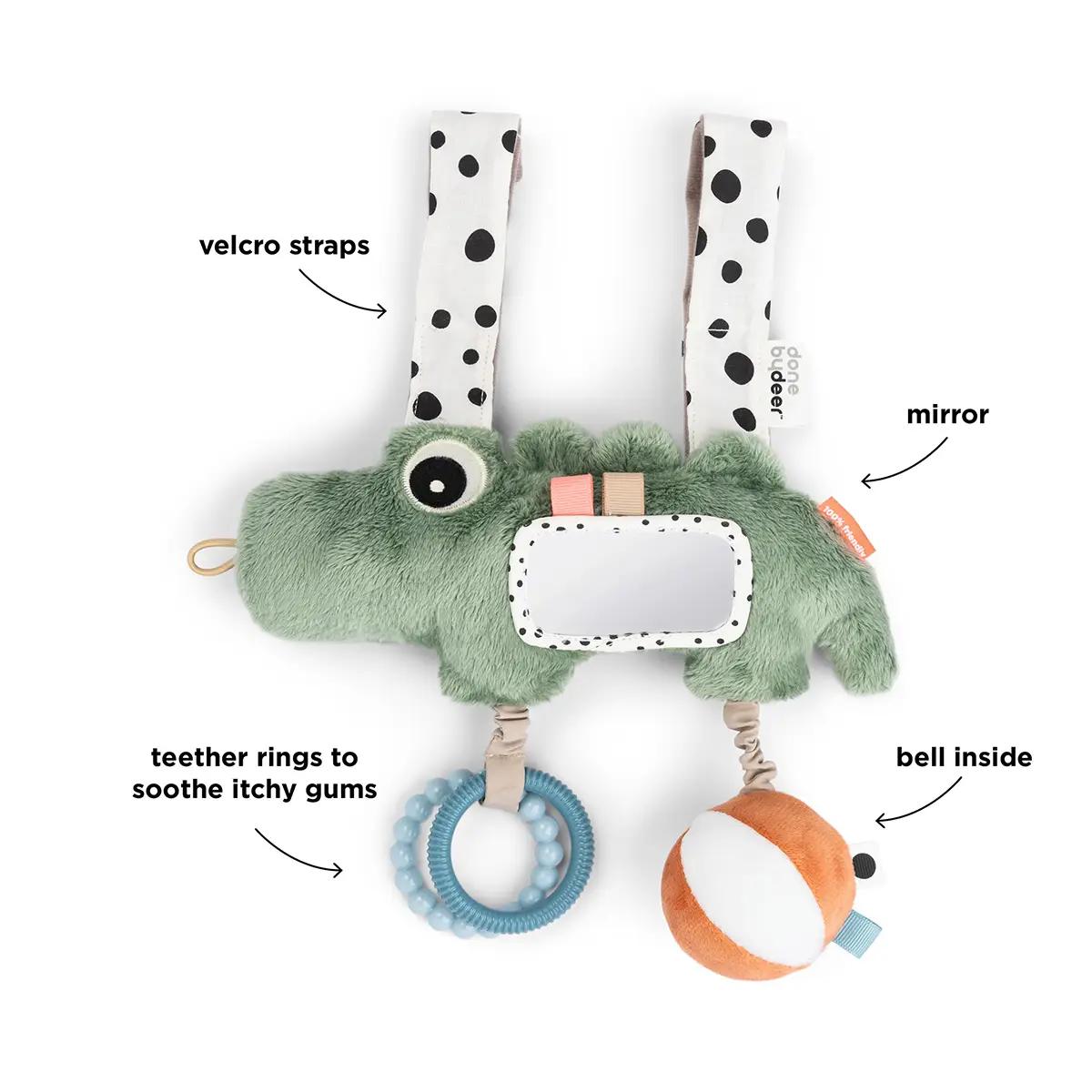Juguete actividades colgante CROCO Done by Deer green