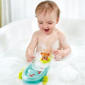 Juguete baño TUBING PULL-BACK BOAT  Hape