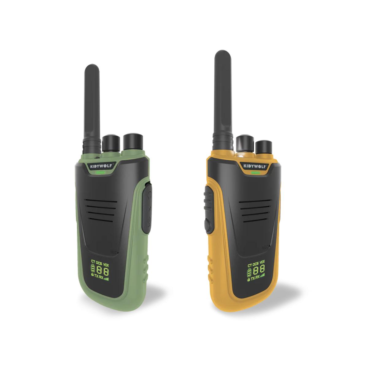 Kidytalk Walkie talkies Kidywolf green orange