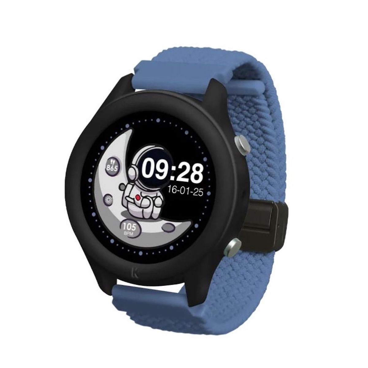 Kidywatch Multifunction Smartwatch fabric Strap No Games Kidywolf blue