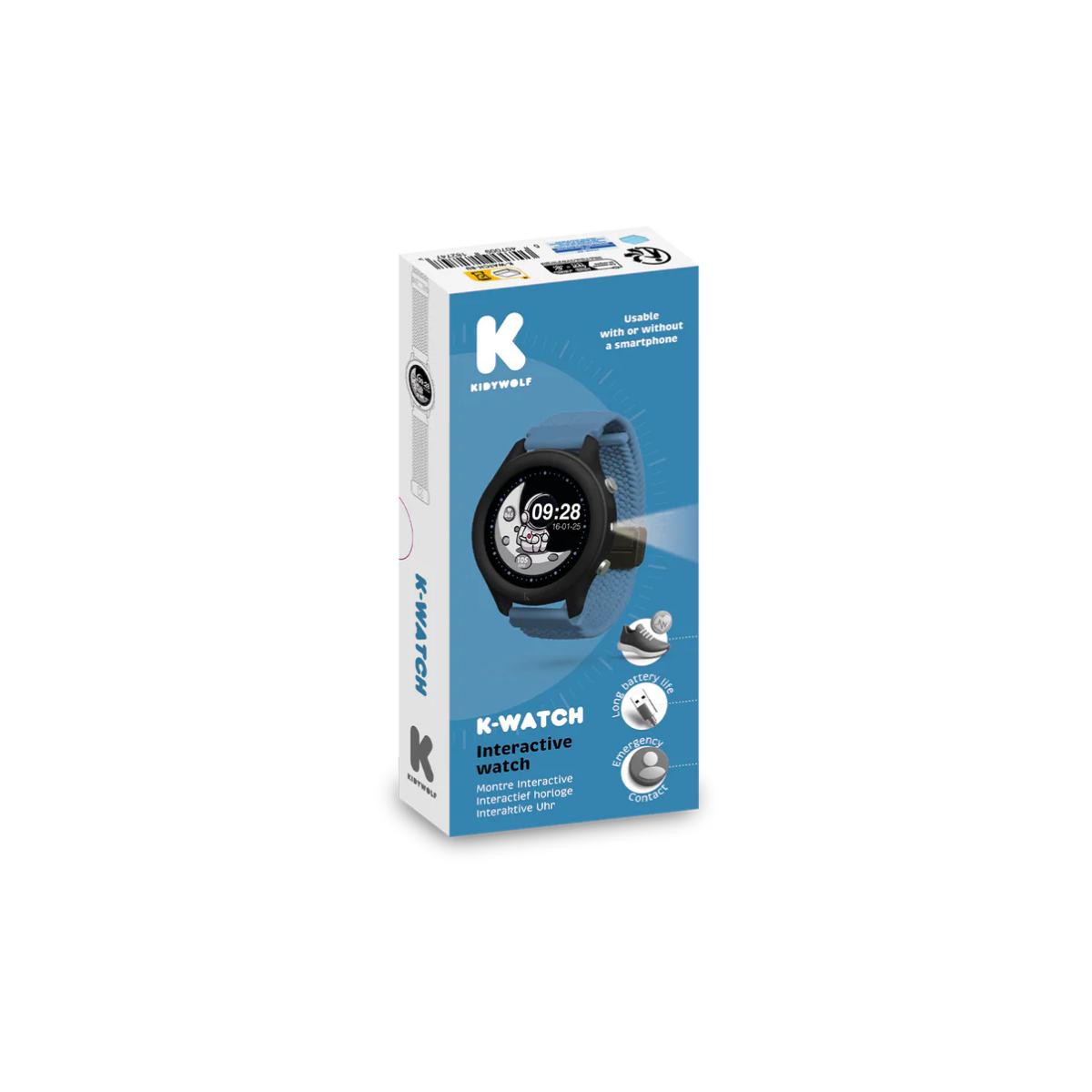 Kidywatch Multifunction Smartwatch fabric Strap No Games Kidywolf blue