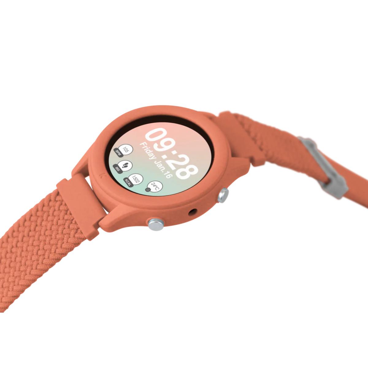 Kidywatch Multifunction Smartwatch fabric Strap No Games Kidywolf Coral