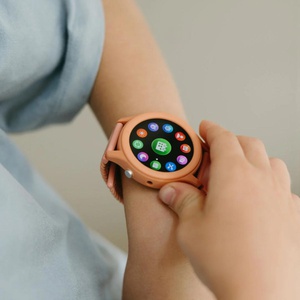 Kidywatch Multifunction Smartwatch fabric Strap No Games Kidywolf Coral