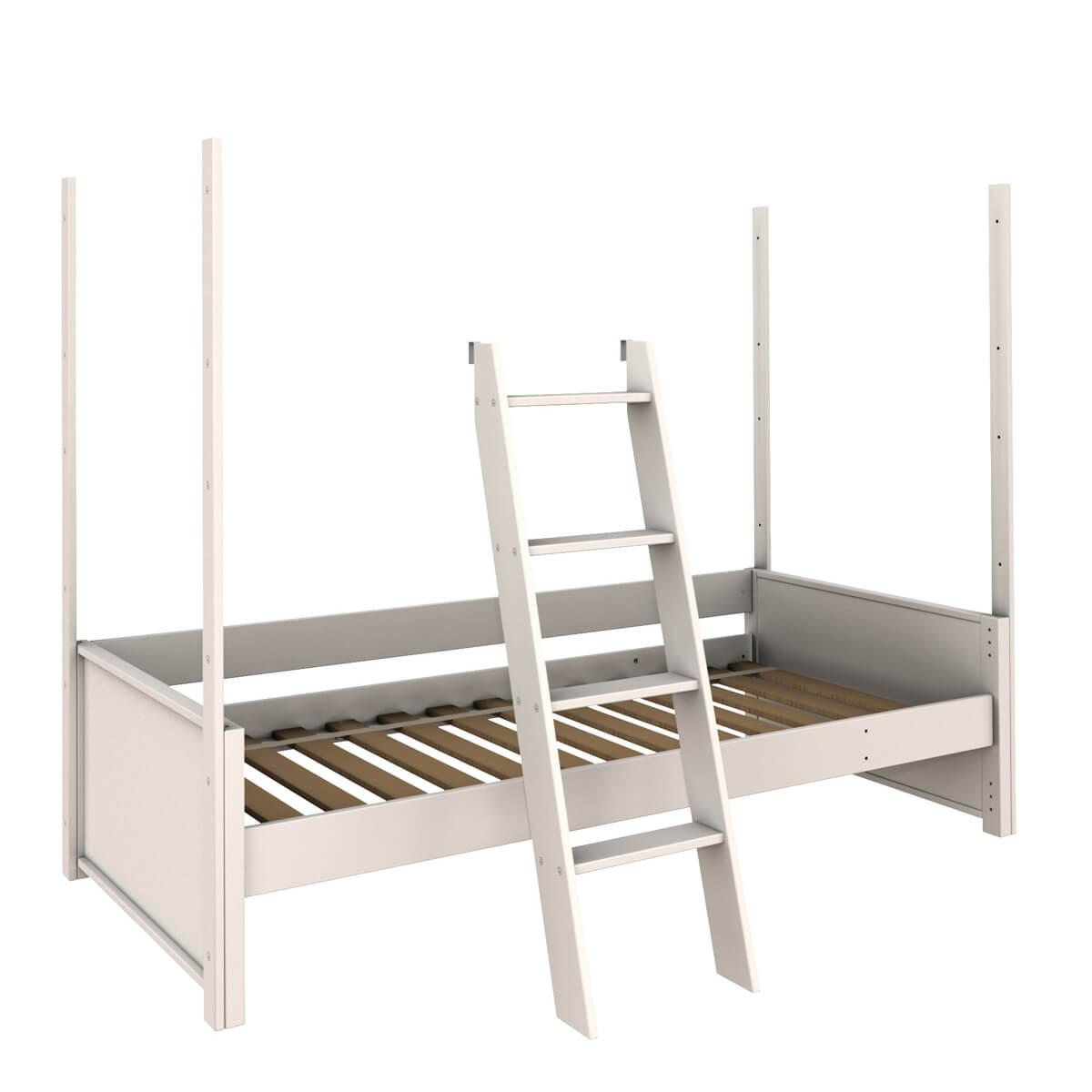 Kit conversión cama media altura-litera KASVA haya lacado blanco