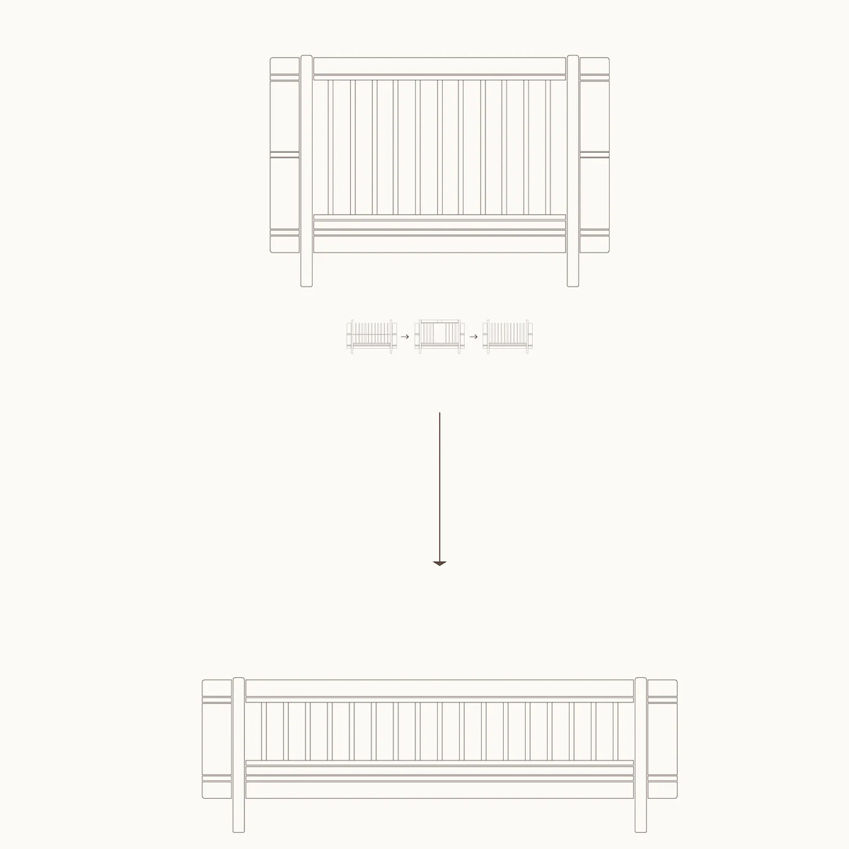 Kit conversión cuna-cama junior WOOD MINI+ Oliver Furniture roble