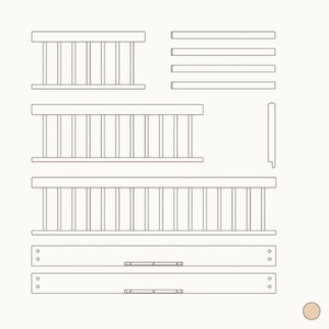 Kit conversión cuna-cama junior WOOD MINI+ Oliver Furniture roble