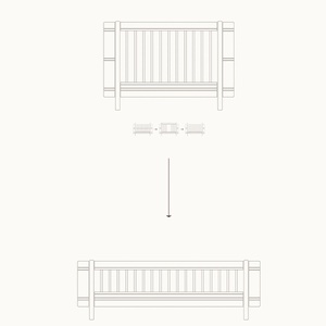Kit conversión cuna-cama junior WOOD MINI+ Oliver Furniture roble