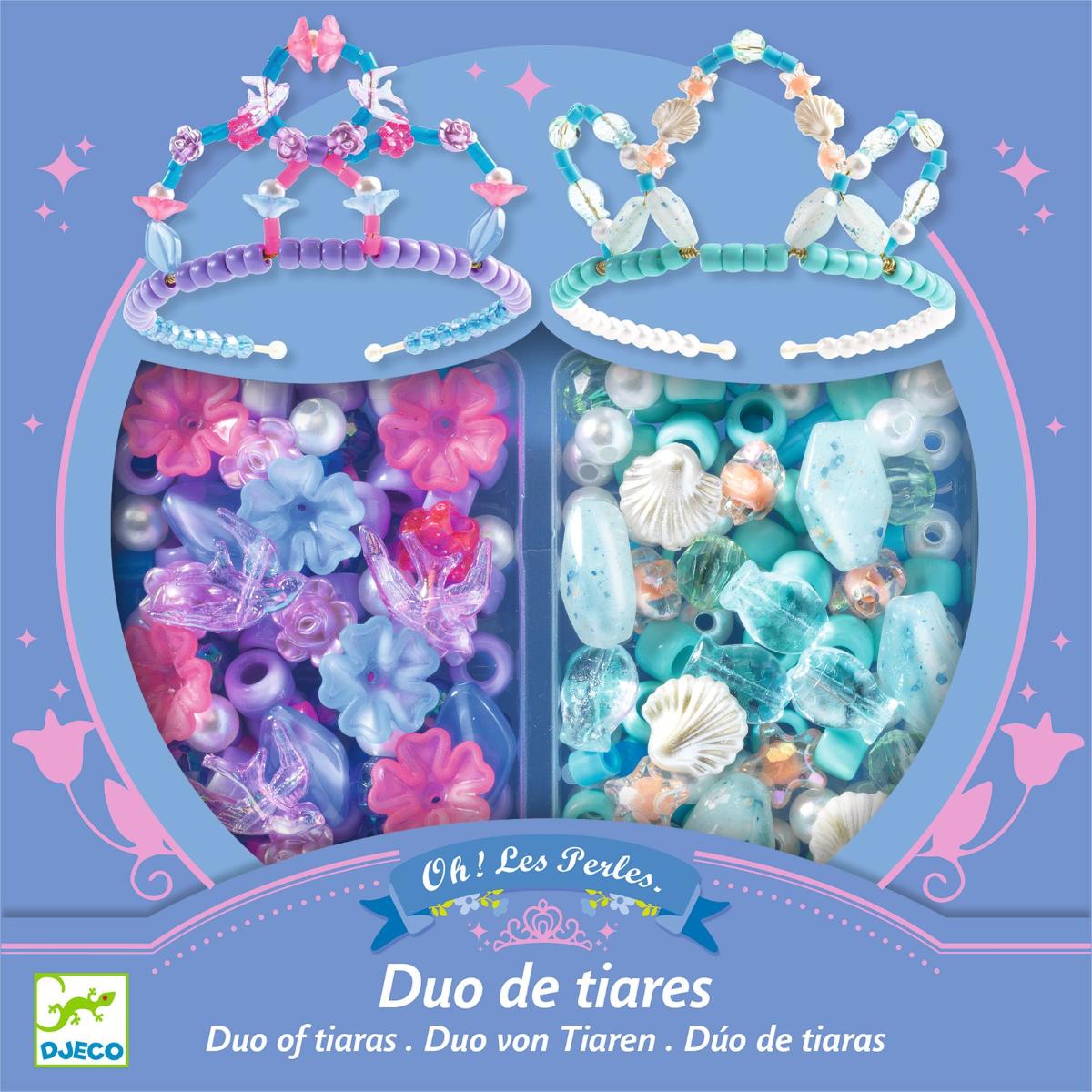 Kit creación DÚO DE TIARAS Djeco azul