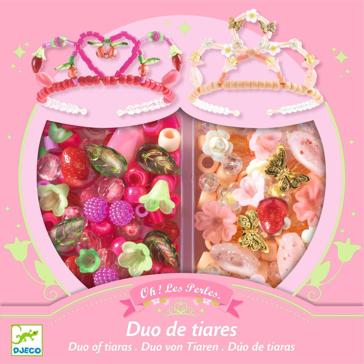 Kit creación DÚO DE TIARAS Djeco rosa