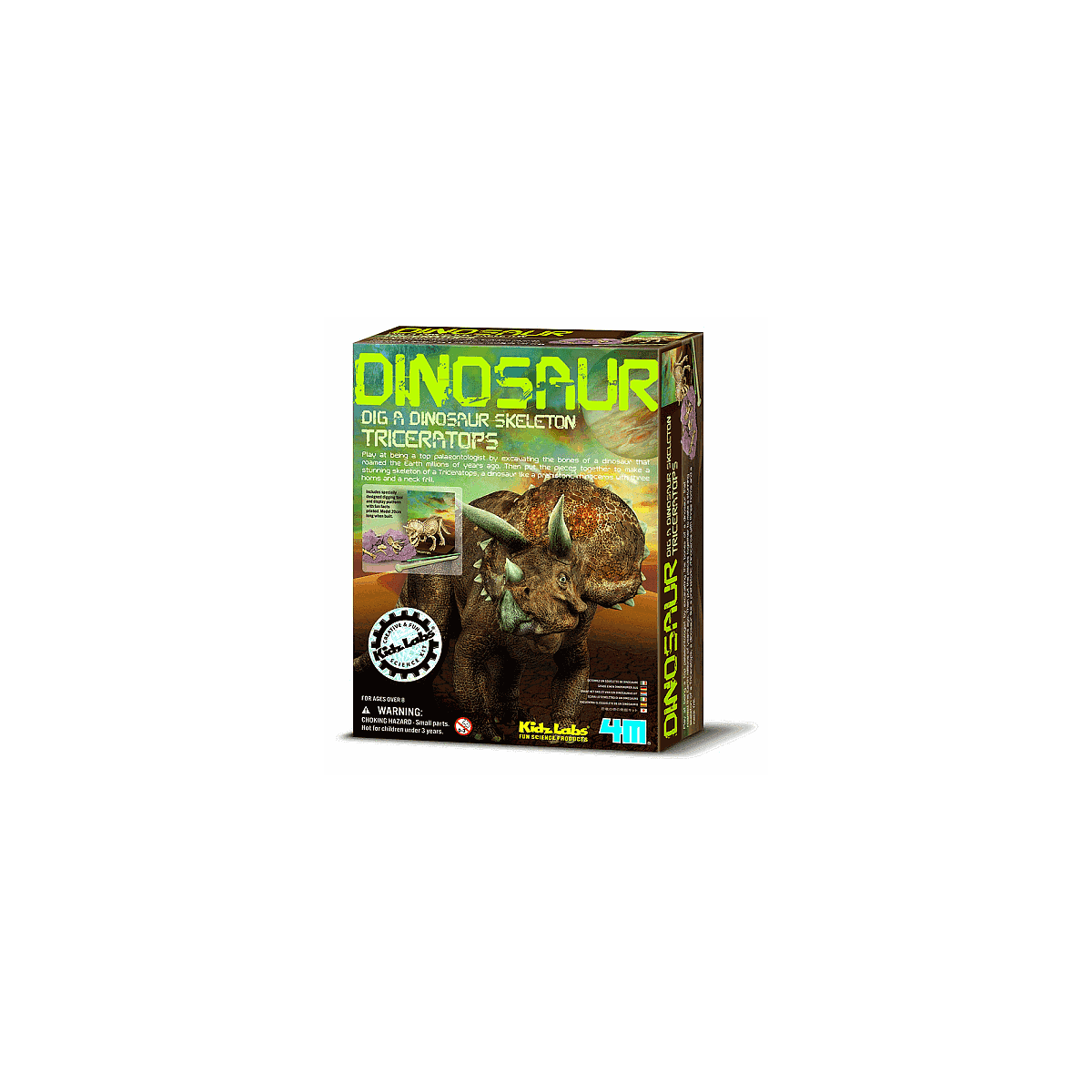 Kit desenterrar esqueleto Triceratops MUNDO ANIMAL 4M