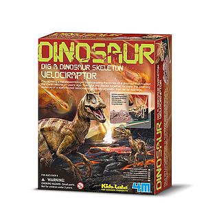 Kit desenterrar esqueleto Velociraptor MUNDO ANIMAL 4M