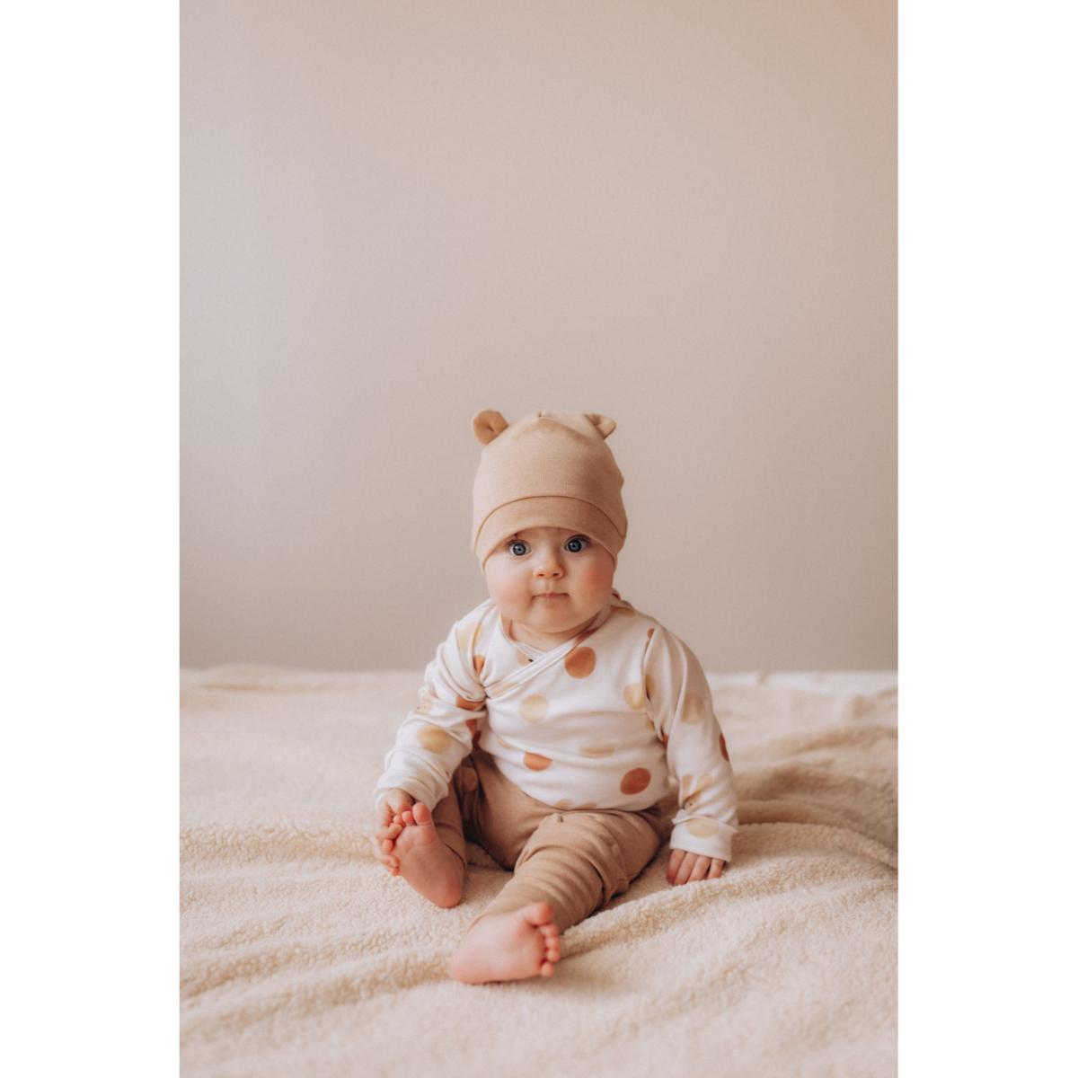 Leggins bebé 62-68cm Teddy NOOS Wooly Organic light brown