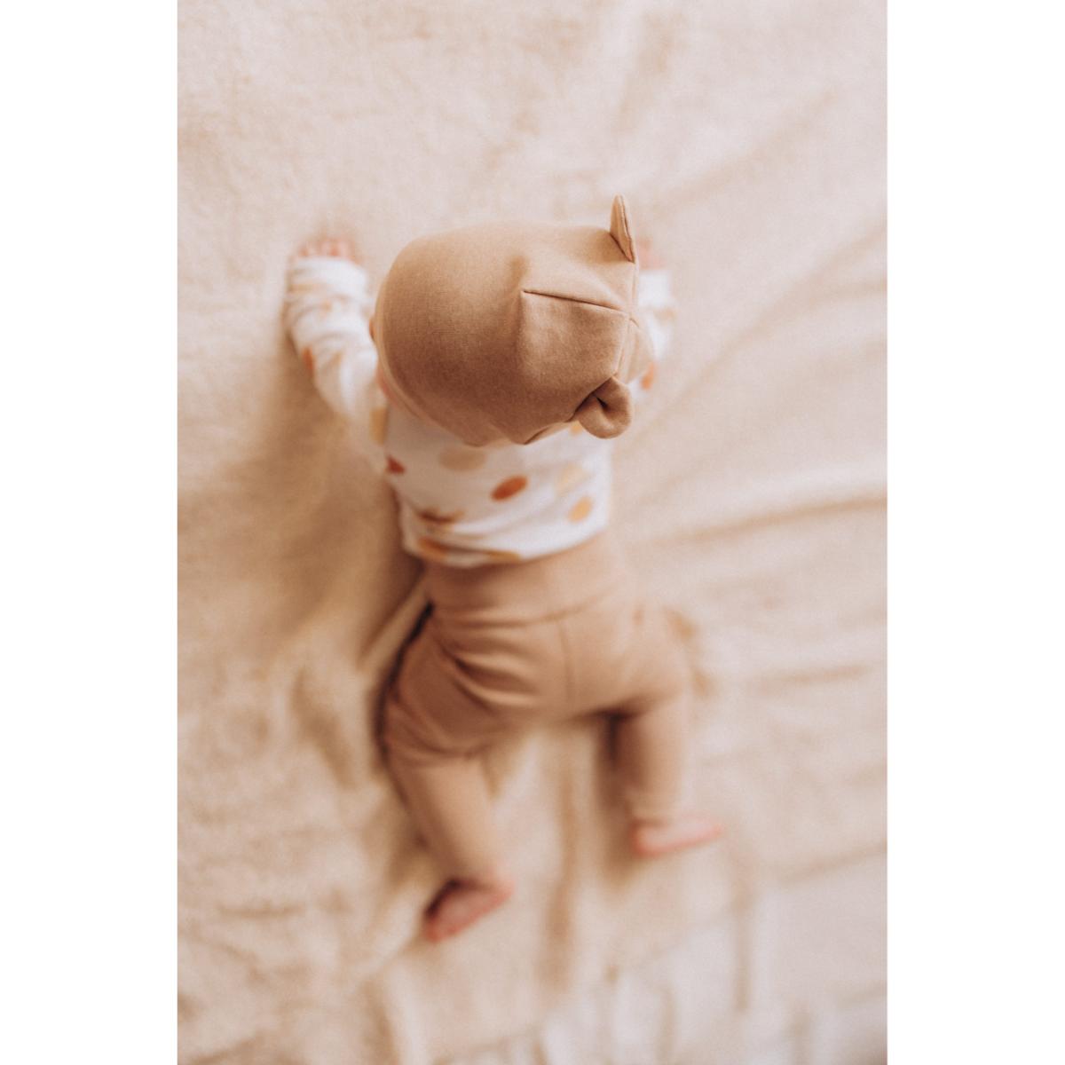 Leggins bebé 62-68cm Teddy NOOS Wooly Organic light brown
